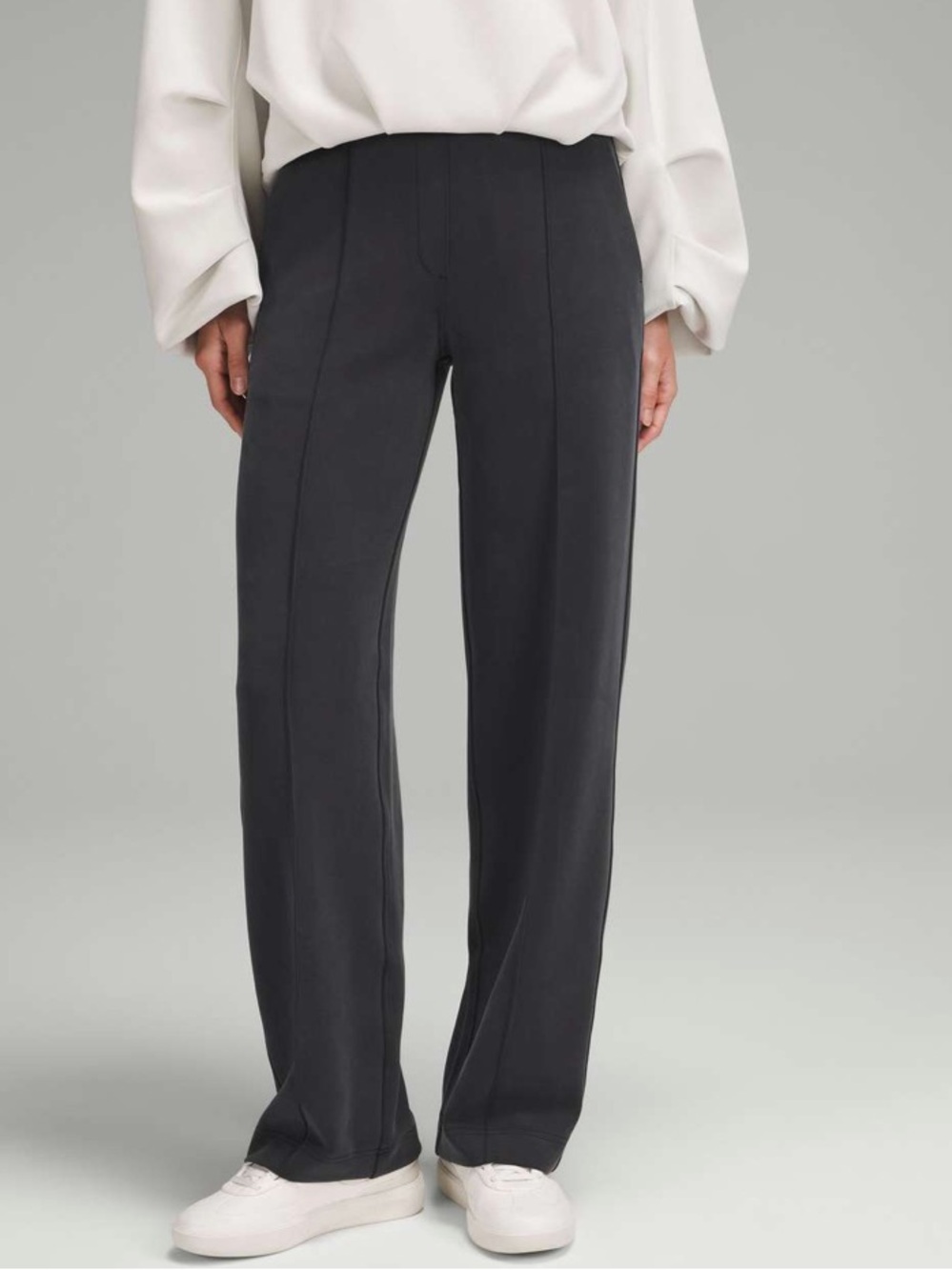 Lululemon Softstreme Pintuck Mid-Rise Pants Large Black Regular W5GD3S